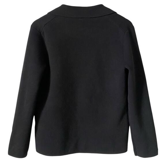 J. Crew Camille Black Sweater Blazer Small Knit Cotton Wool Dark Academia Preppy - Picture 3 of 10